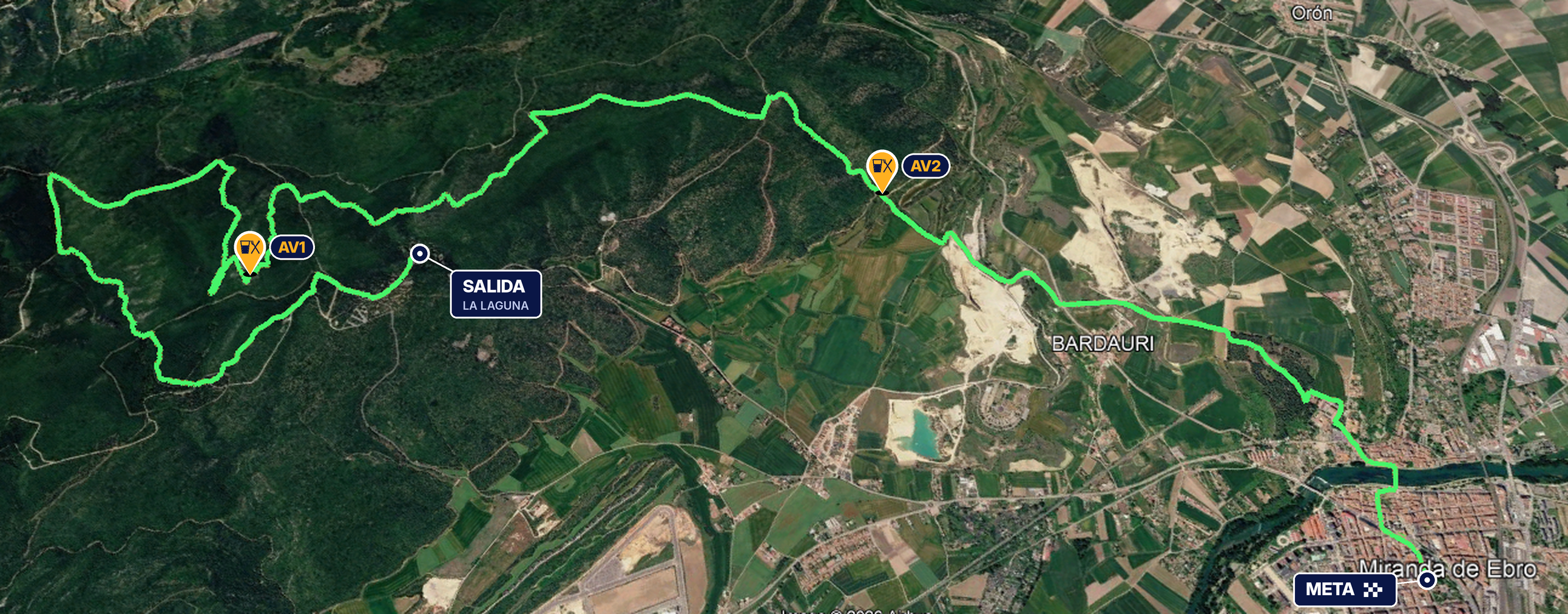 mapa corta salida meta av